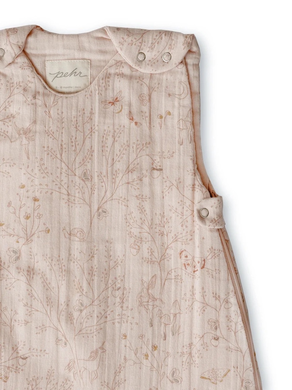 Pehr Sleep Bag Secret Garden 1.7 Tog Baby Girls 0-9 Months Organic Cotton